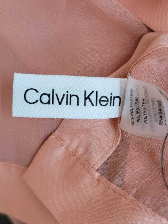 Calvin Klein Elegant Satin-Trim Chiffon Evening Wrap Womens One Size Desert Rose