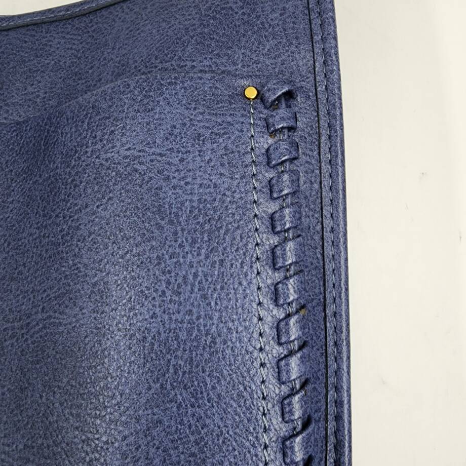 Style & Co Whipstitch Medium Crossbody Bag Women's Moonlight Blue Magnetic Snap