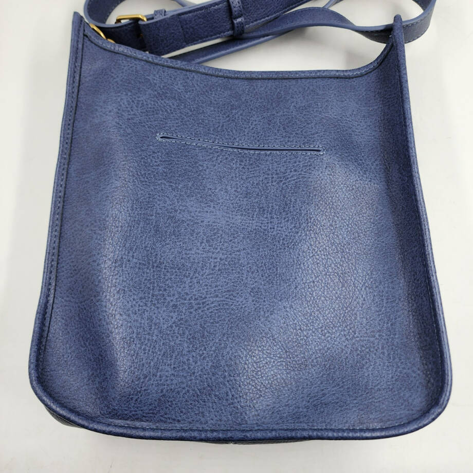 Style & Co Whipstitch Medium Crossbody Bag Women's Moonlight Blue Magnetic Snap