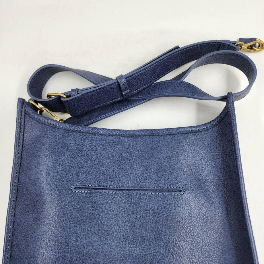 Style & Co Whipstitch Medium Crossbody Bag Women's Moonlight Blue Magnetic Snap