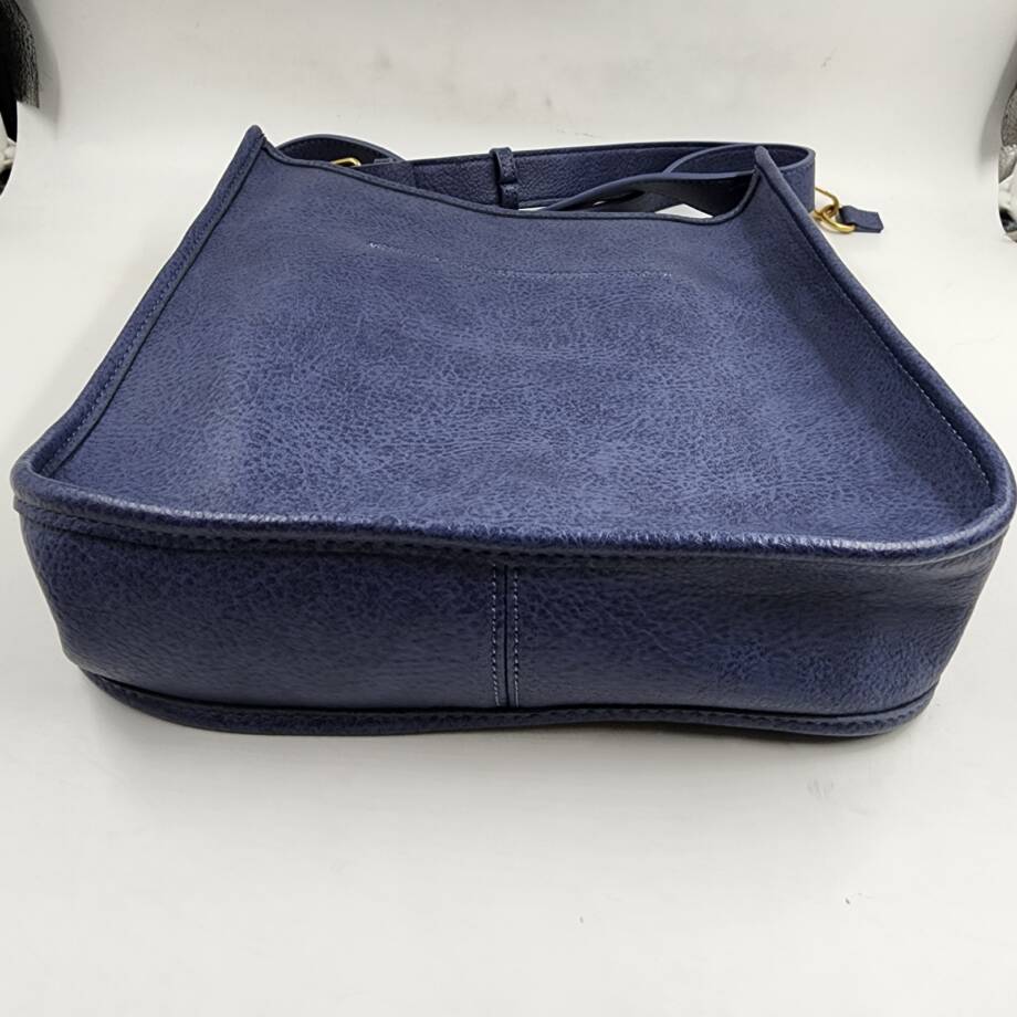 Style & Co Whipstitch Medium Crossbody Bag Women's Moonlight Blue Magnetic Snap