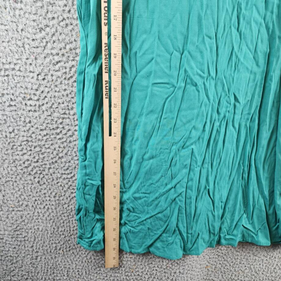 Liverpool Los Angeles Flutter Sleeve Dress Women's S Mermaid Teal Vneck Pullover