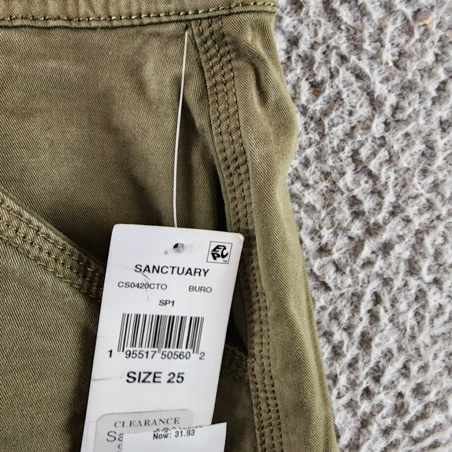 Sanctuary Triple Threat Front-Slit Midi Skirt Women's 25 Burnt Olive Button Zip