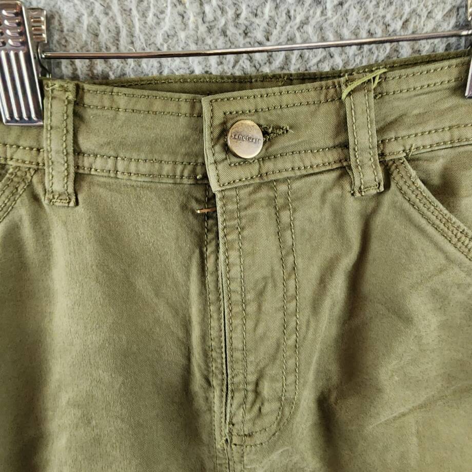 Sanctuary Triple Threat Front-Slit Midi Skirt Women's 25 Burnt Olive Button Zip