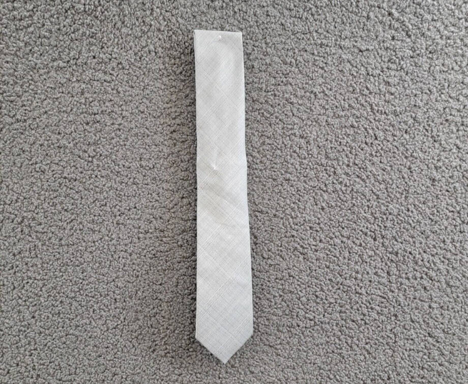 Calvin Klein Silk Blend Textured Pattern Tie Men's Silver