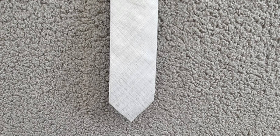 Calvin Klein Silk Blend Textured Pattern Tie Men's Silver
