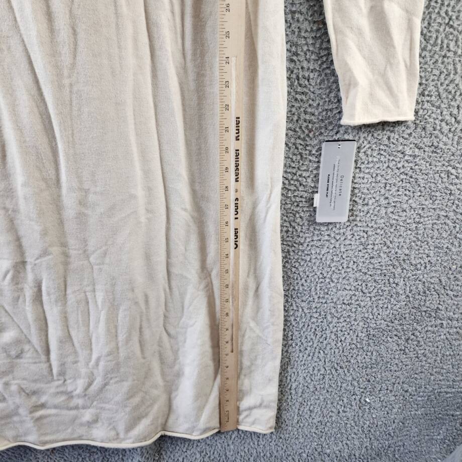 French Connection Side Slit Sweater Dress Women's XL Oatmeal Melange Mock Neck