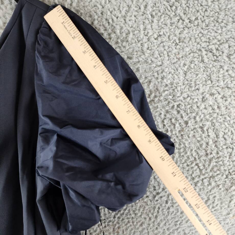 Lauren Ralph Lauren One-Shoulder Crepe Cocktail Dress Women's 14 Navy Solid