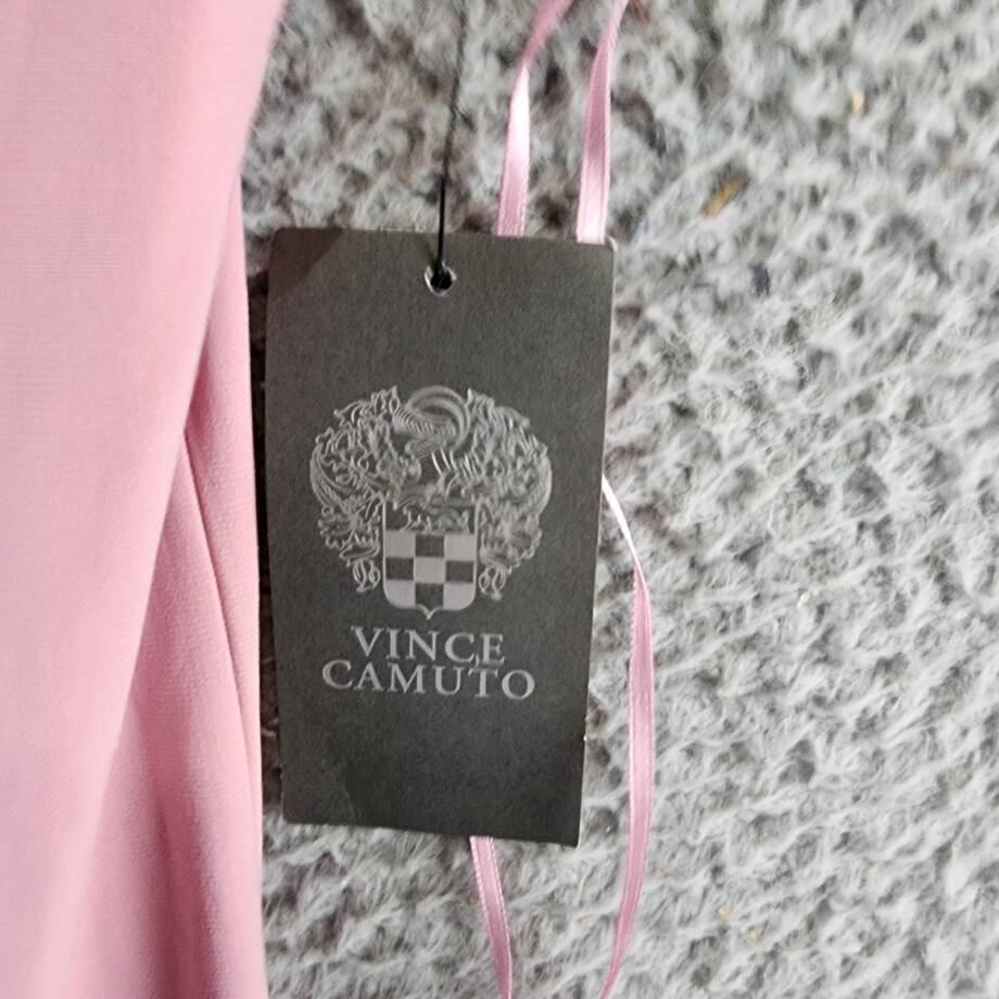 Vince Camuto Draped Crossover Top Women's S Pink Shadow Sleeveless Pullover