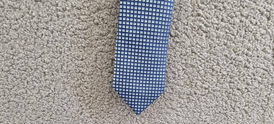 Michael Kors Silk Blend Dobson Geo-Print Tie Men's One Size Navy