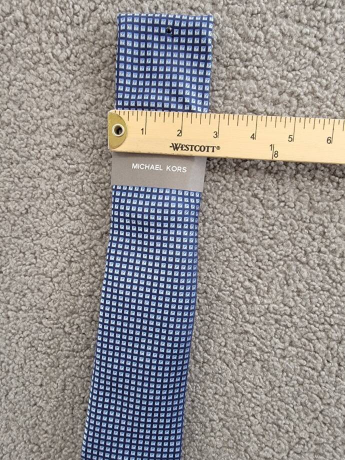 Michael Kors Silk Blend Dobson Geo-Print Tie Men's One Size Navy