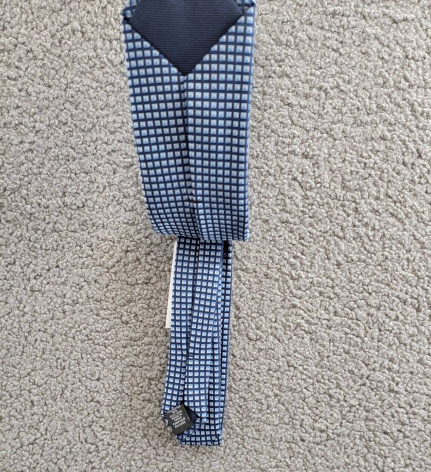Michael Kors Silk Blend Dobson Geo-Print Tie Men's One Size Navy