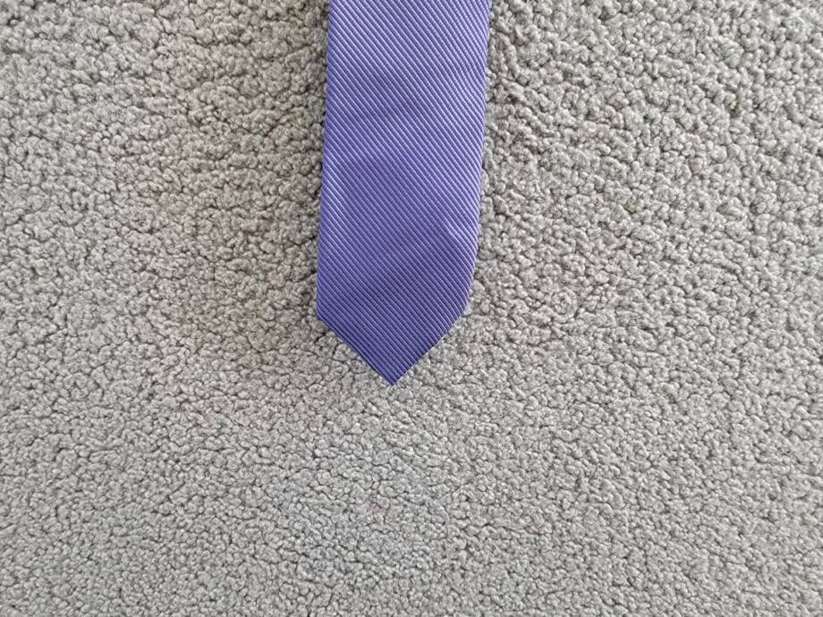 Calvin Klein Silk Blend Shiny Mini-Stripe Tie Men's Purple Keeper Loop