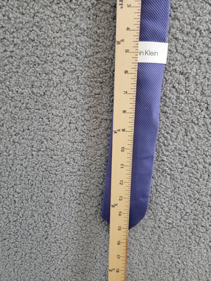 Calvin Klein Silk Blend Shiny Mini-Stripe Tie Men's Purple Keeper Loop