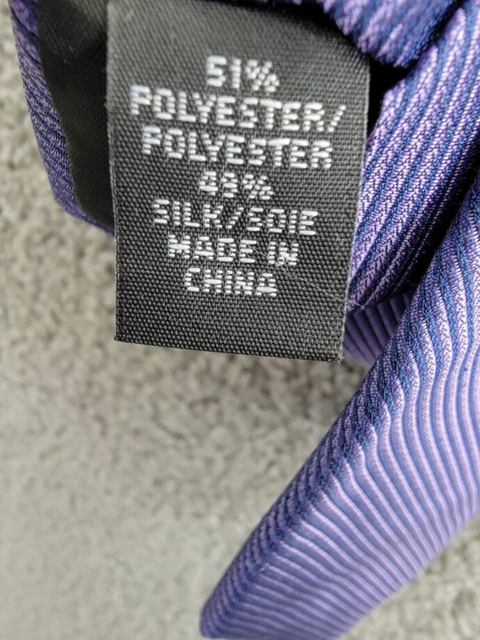 Calvin Klein Silk Blend Shiny Mini-Stripe Tie Men's Purple Keeper Loop