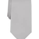 Michael Kors Silk Sapphire Tie Men's One Size Silver Solid Keeper Loop