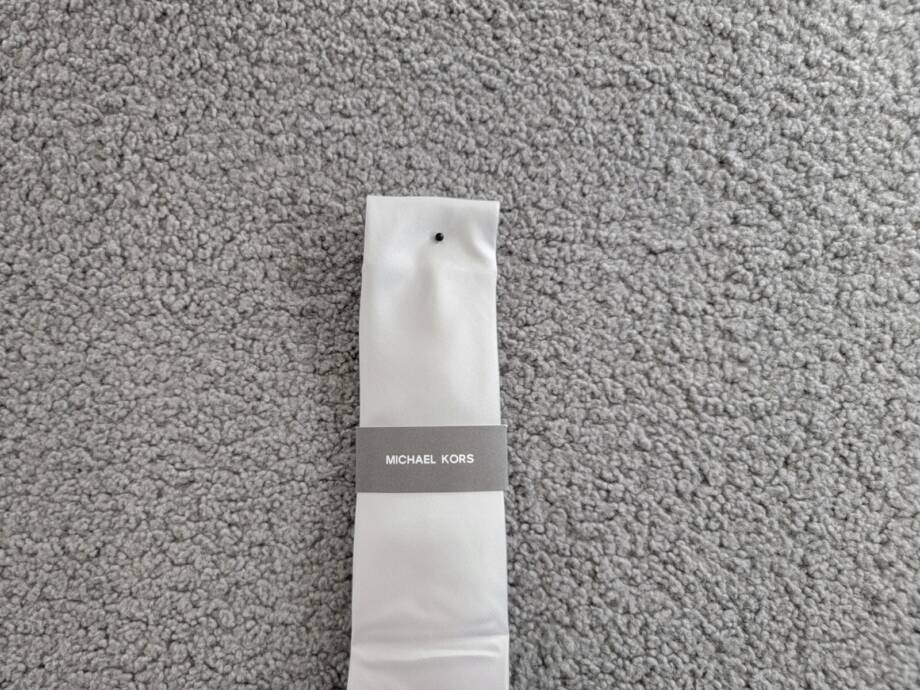 Michael Kors Silk Sapphire Tie Men's One Size Silver Solid Keeper Loop