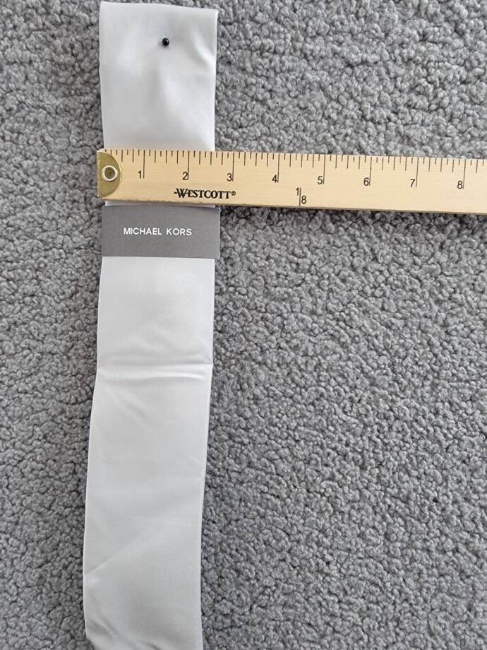 Michael Kors Silk Sapphire Tie Men's One Size Silver Solid Keeper Loop