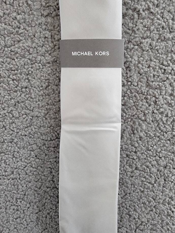 Michael Kors Silk Sapphire Tie Men's One Size Silver Solid Keeper Loop