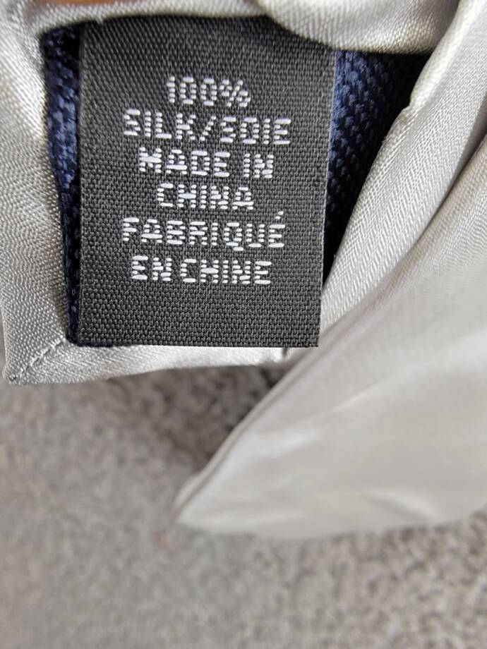 Michael Kors Silk Sapphire Tie Men's One Size Silver Solid Keeper Loop