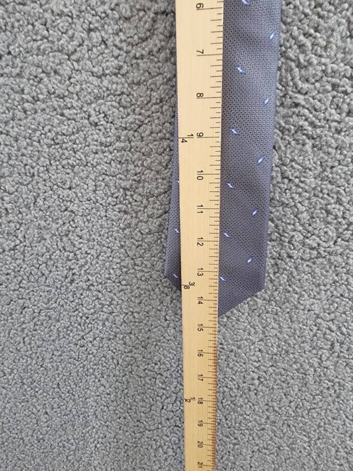 Michael Kors Classic Design Spaced-Out Geometric Tie Men's Gray Silk Blend