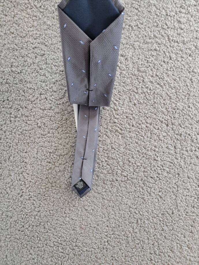 Michael Kors Classic Design Spaced-Out Geometric Tie Men's Gray Silk Blend