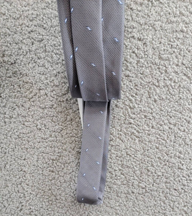 Michael Kors Classic Design Spaced-Out Geometric Tie Men's Gray Silk Blend
