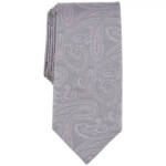 Michael Kors Kowal Paisley Tie Mens One Size Silver Classic Design Pointed Style