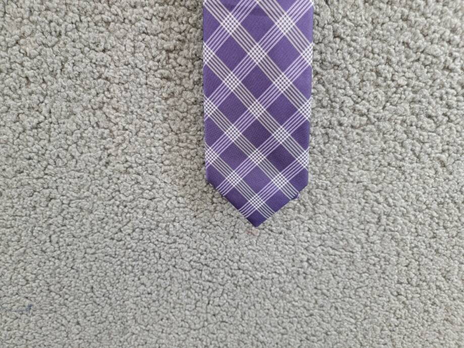 Michael Kors Silk Blend Lombard Check Tie Men's One Size Purple Combo