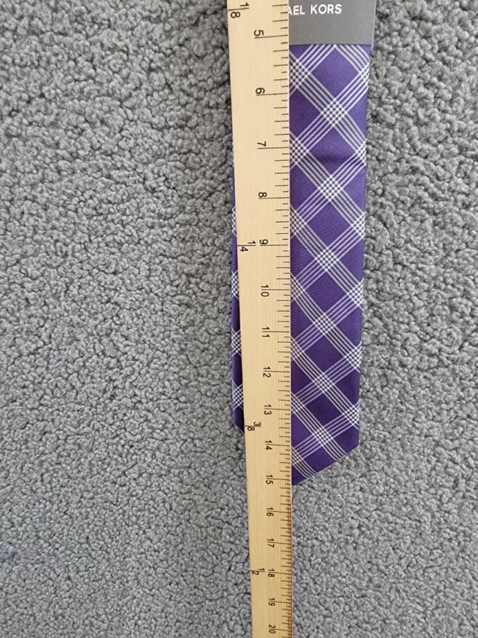 Michael Kors Silk Blend Lombard Check Tie Men's One Size Purple Combo