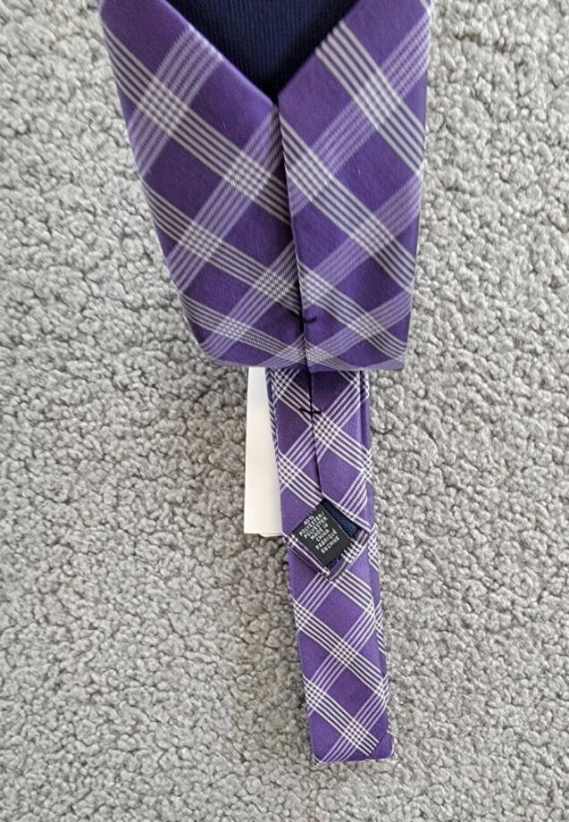 Michael Kors Silk Blend Lombard Check Tie Men's One Size Purple Combo