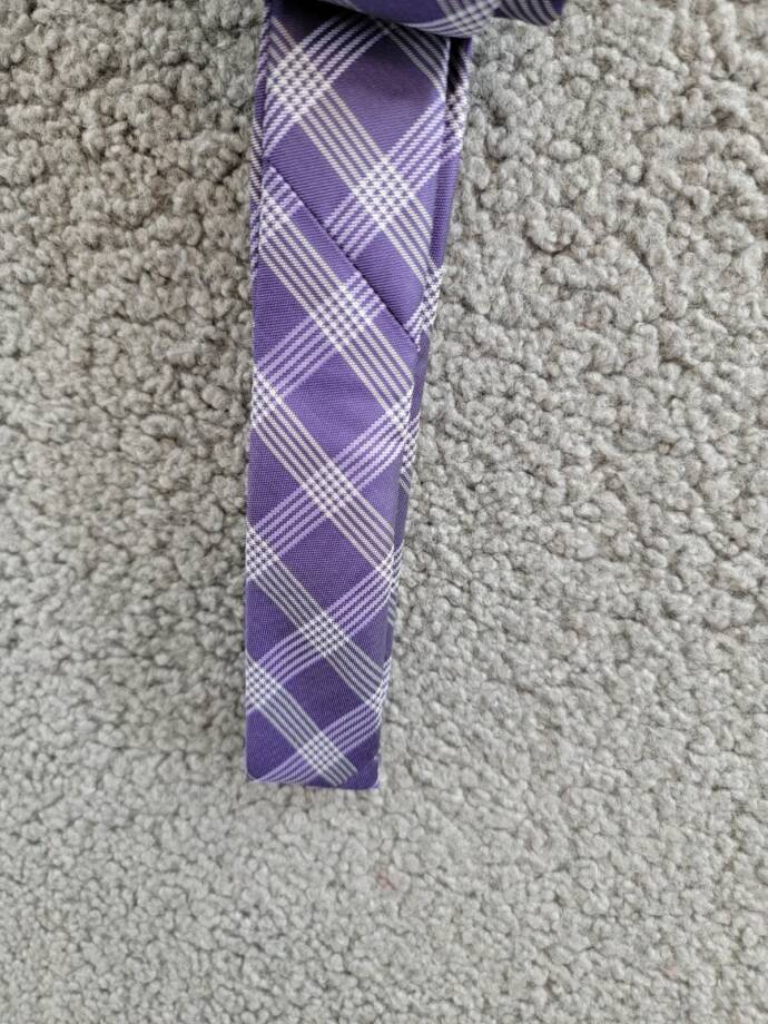 Michael Kors Silk Blend Lombard Check Tie Men's One Size Purple Combo