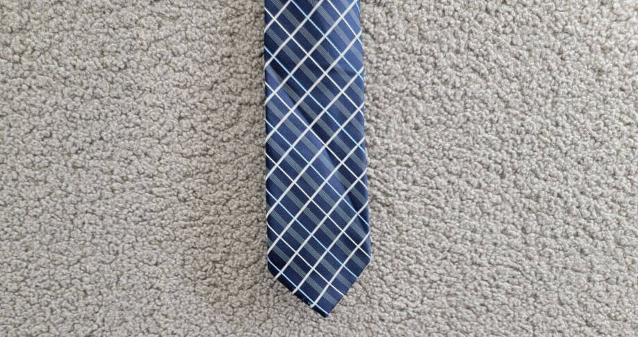 Michael Kors Silk Blend Troy Grid Tie Men's One Size Navy