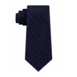 Michael Kors Silk Blend Dotted Glen-Check Tie Men's Navy Keeper Loop