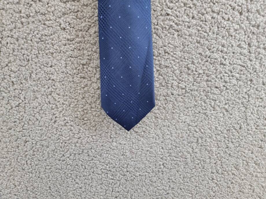 Michael Kors Silk Blend Dotted Glen-Check Tie Men's Navy Keeper Loop