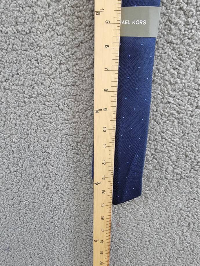 Michael Kors Silk Blend Dotted Glen-Check Tie Men's Navy Keeper Loop