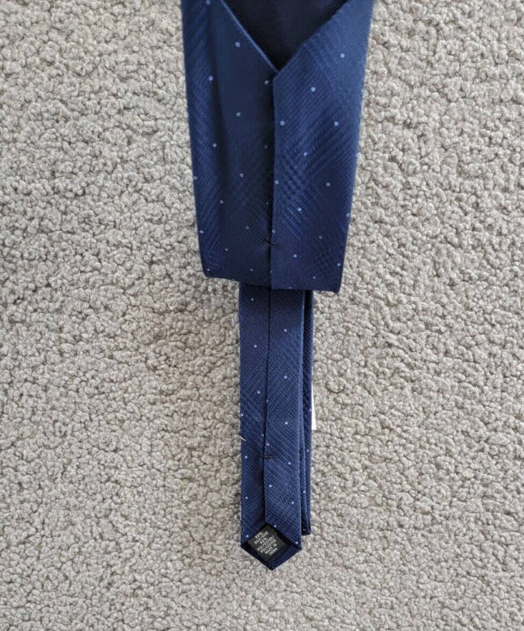 Michael Kors Silk Blend Dotted Glen-Check Tie Men's Navy Keeper Loop