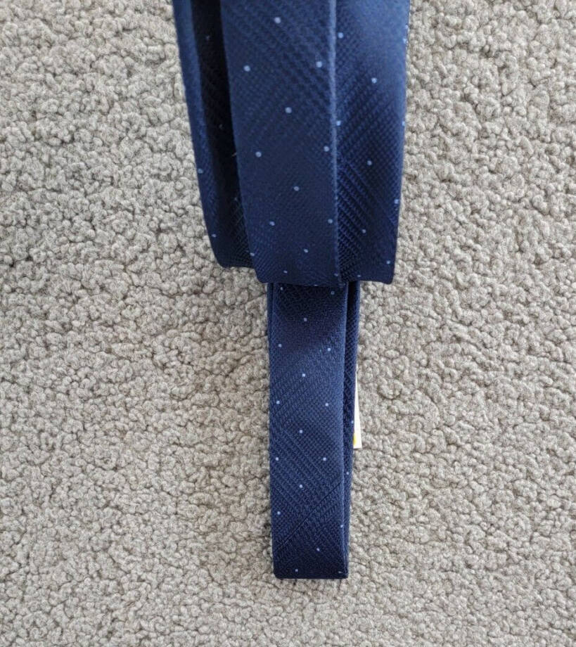 Michael Kors Silk Blend Dotted Glen-Check Tie Men's Navy Keeper Loop