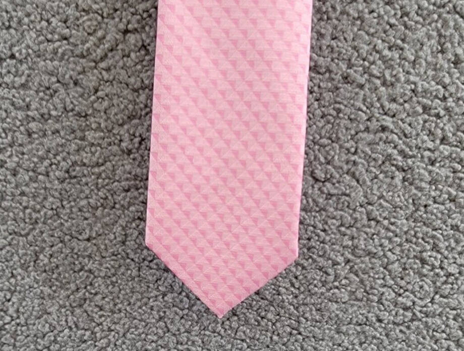Michael Kors Nassau Geo-Print Tie Men's One Size Pink Classic Design Pointed