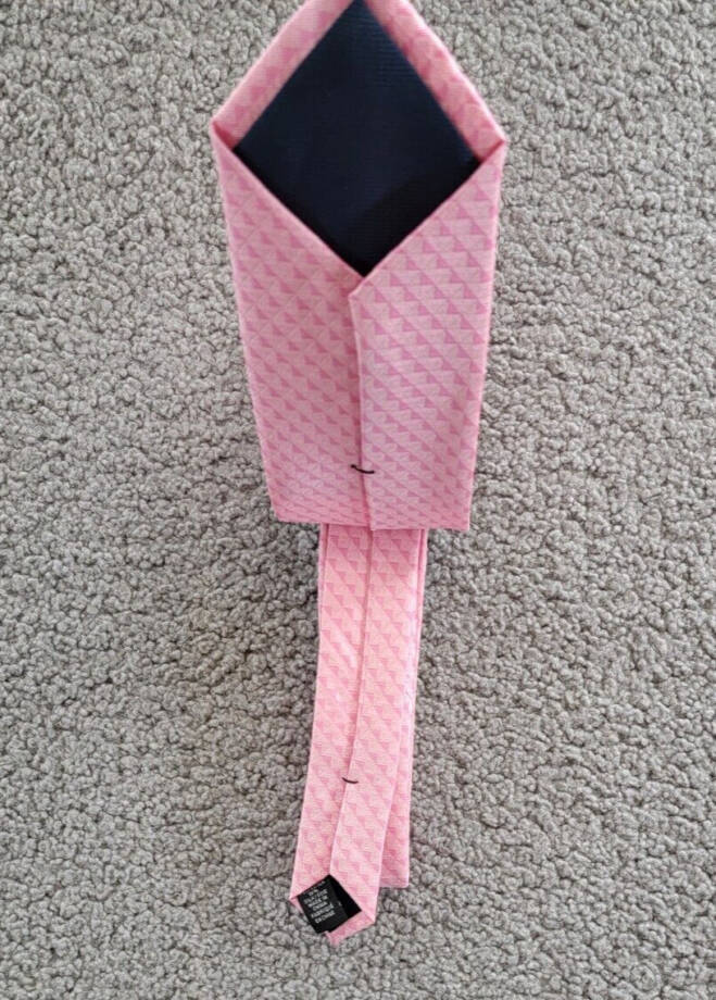 Michael Kors Nassau Geo-Print Tie Men's One Size Pink Classic Design Pointed
