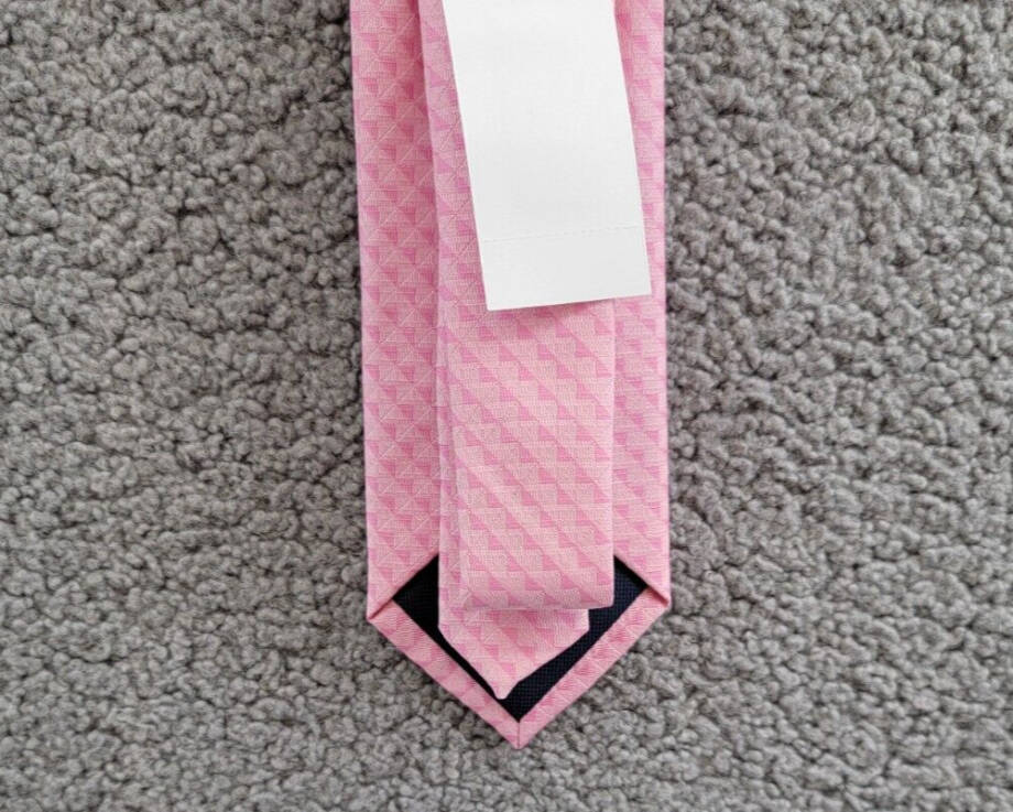 Michael Kors Nassau Geo-Print Tie Men's One Size Pink Classic Design Pointed
