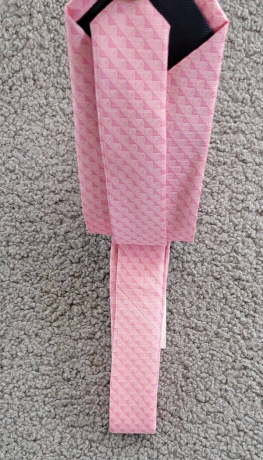 Michael Kors Nassau Geo-Print Tie Men's One Size Pink Classic Design Pointed