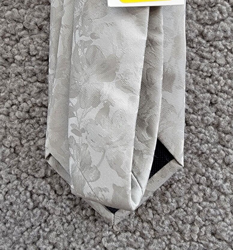Michael Kors Carman Floral Tie Mens One Size Silver Classic Design Pointed Style