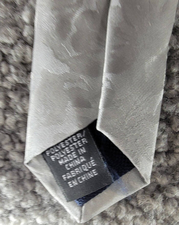 Michael Kors Carman Floral Tie Mens One Size Silver Classic Design Pointed Style