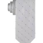 Calvin Klein Textured Micro-Dot Neat Tie Men's One Size Gray Classic Design