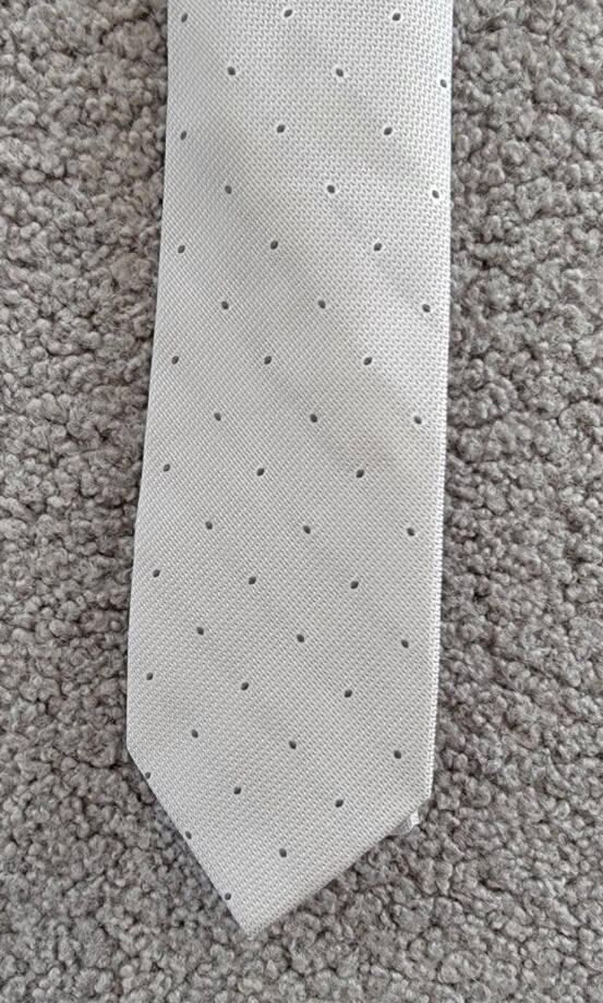 Calvin Klein Textured Micro-Dot Neat Tie Men's One Size Gray Classic Design
