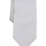 Michael Kors Silk Blend Remson Pin-Dot Tie Men's One Size Silver Adjustable