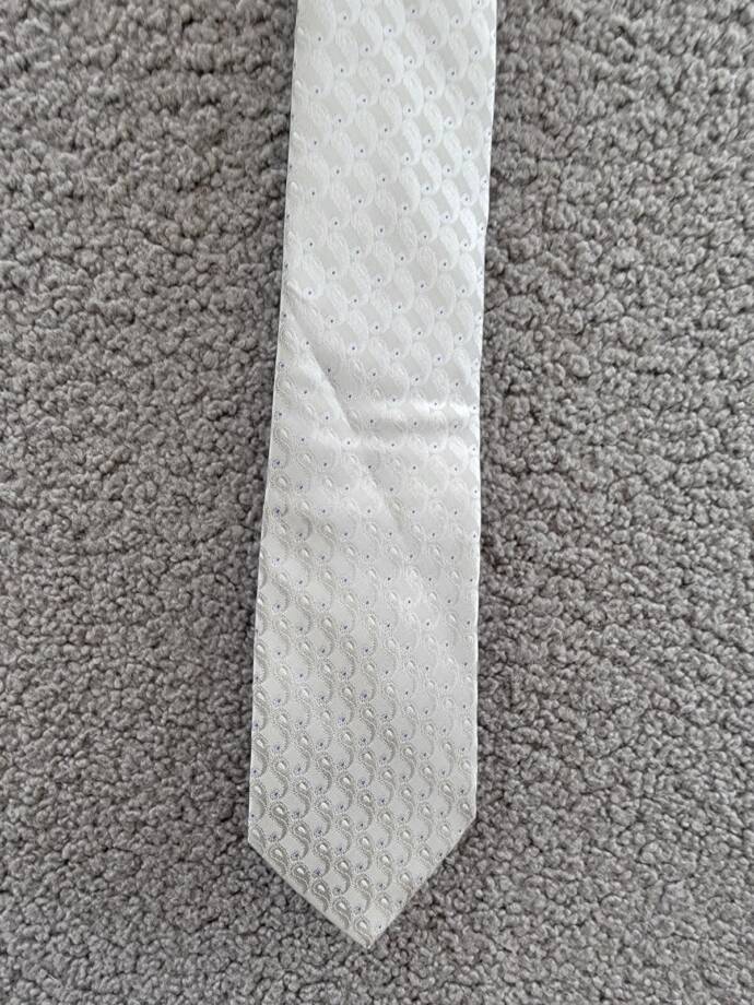 Michael Kors Silk Blend Remson Pin-Dot Tie Men's One Size Silver Adjustable