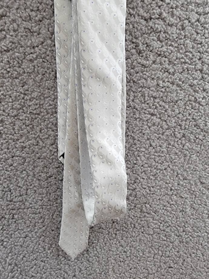 Michael Kors Silk Blend Remson Pin-Dot Tie Men's One Size Silver Adjustable