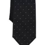 Michael Kors Silk Blend Petru Dot-Pattern Tie Men's One Size Black Adjustable~